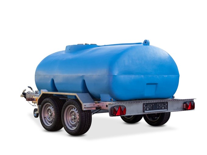 2.000 Liter 2-Achs-Anhänger mit Transporttank für Wasser Edelstahlfahrgestell Wasserfass Weidefass Wassertankanhänger Wasseranhänger mobiler Wassertank Bewässerungstank Viehtränketank